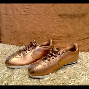 Rose gold Nike Cortez
